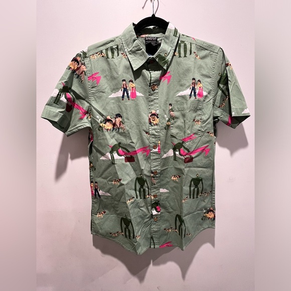 Studio Castle in the Sky Pazu, Sheeta, and Friends Woven Button-Up ( Small) - Picture 2 of 7